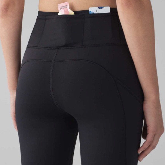 Lululemon Black Fast & Free Crop II 19” - Picture 3 of 13